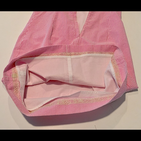 Beautiful condition! Lilly Pulitzer Pink and White Seersucker dress - size 00 - Picture 6 of 9